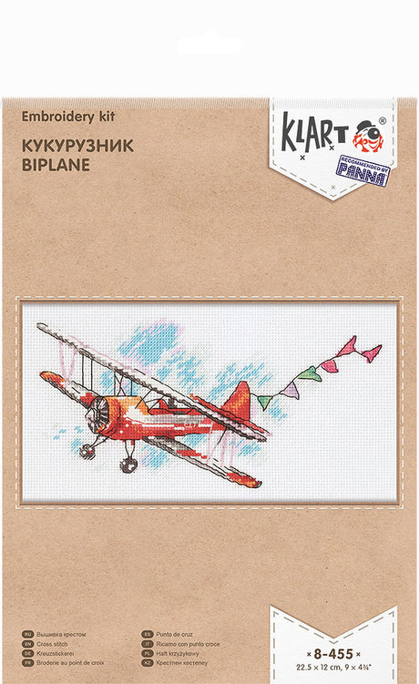 Biplane - 8-455 Klart - Cross stitch kit