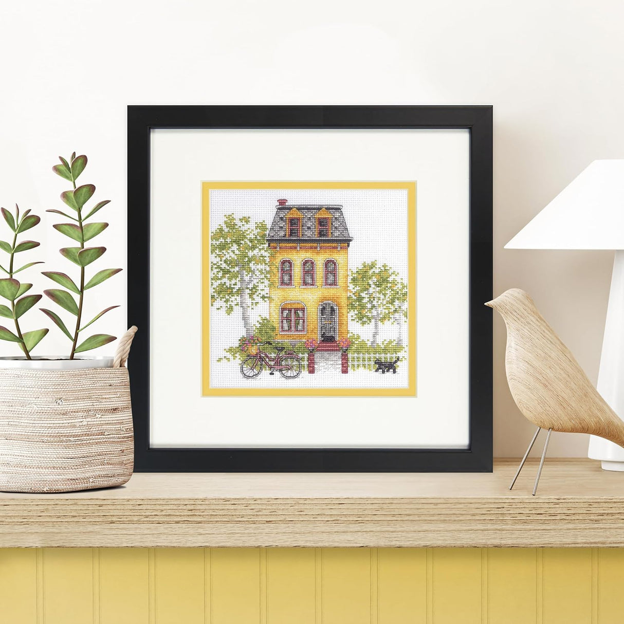 Cross Stitch Kit "Little Yellow House" 70-65226 by Dimensions Gold Petites