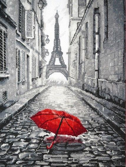Pluie à Paris - 868 OVEN - Kit de point de croix