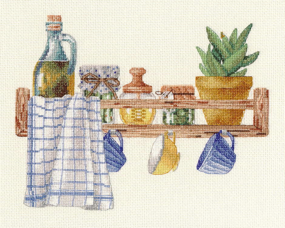 Vista adicional de Kit de punto de cruz Oven S1637 – Kitchen Composition 1 () 23x18 cm