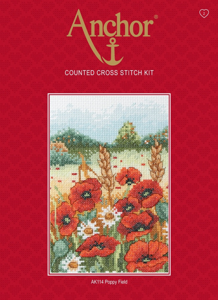 Poppy Fields: Reflection of Nature" AK114 - Anchor Cross Stitch Kit