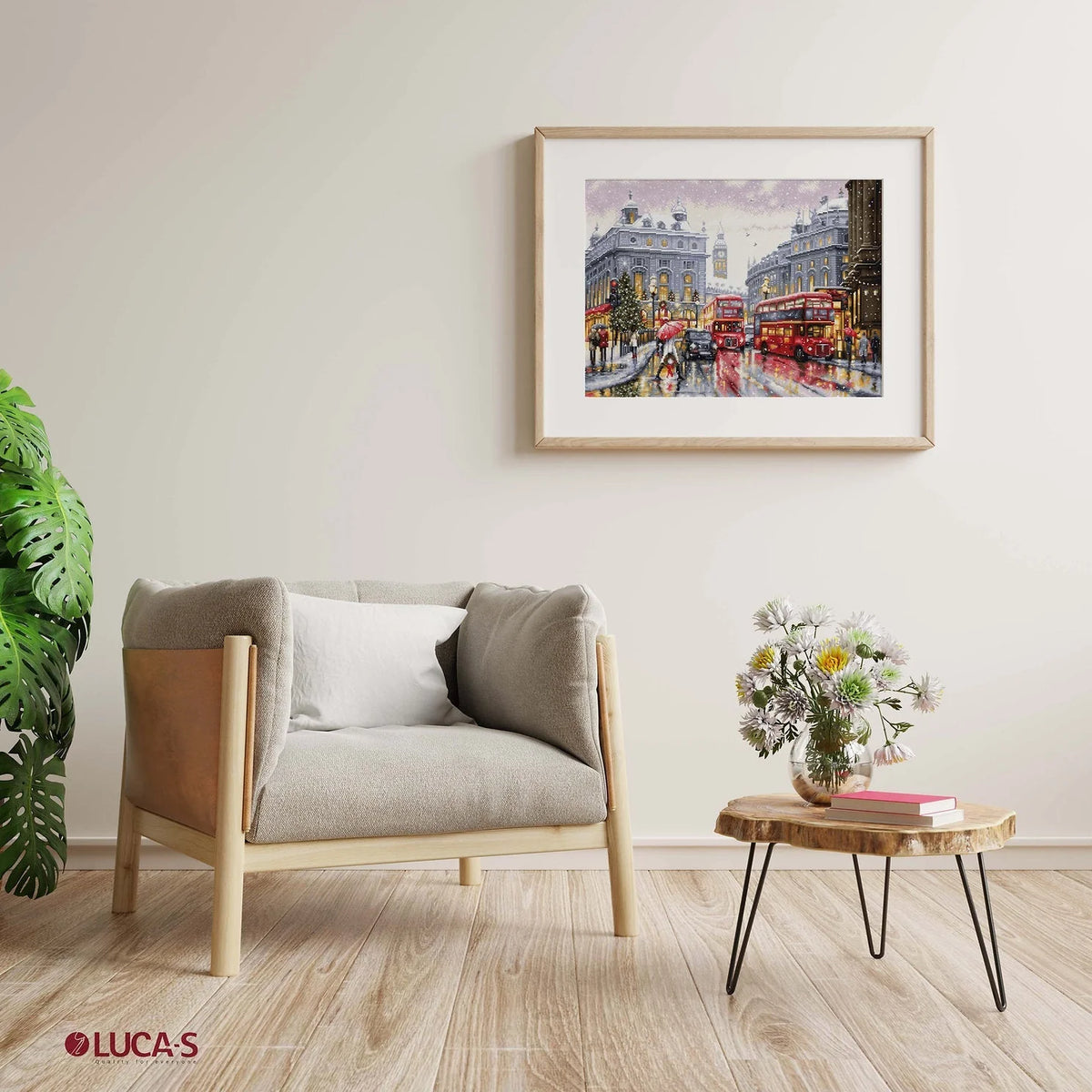 Kreuzstich-Set. London - BU5006 von Luca-S Gold