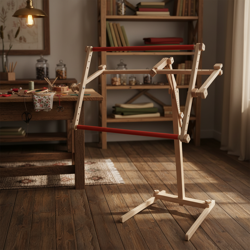 Luca-S Hoop Stand with Rotating Hoop - Ideal for Cross Stitch and Embroidery