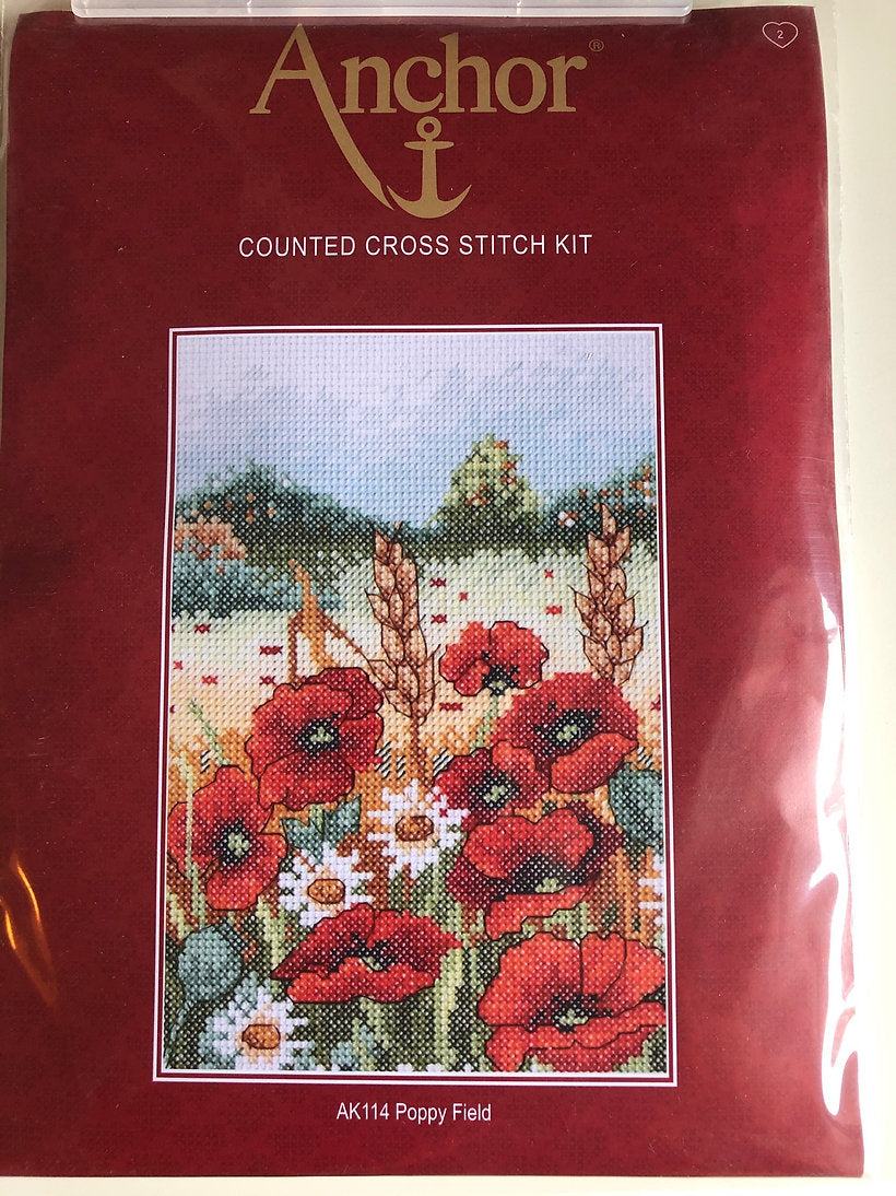 Poppy Fields: Reflection of Nature" AK114 - Anchor Cross Stitch Kit