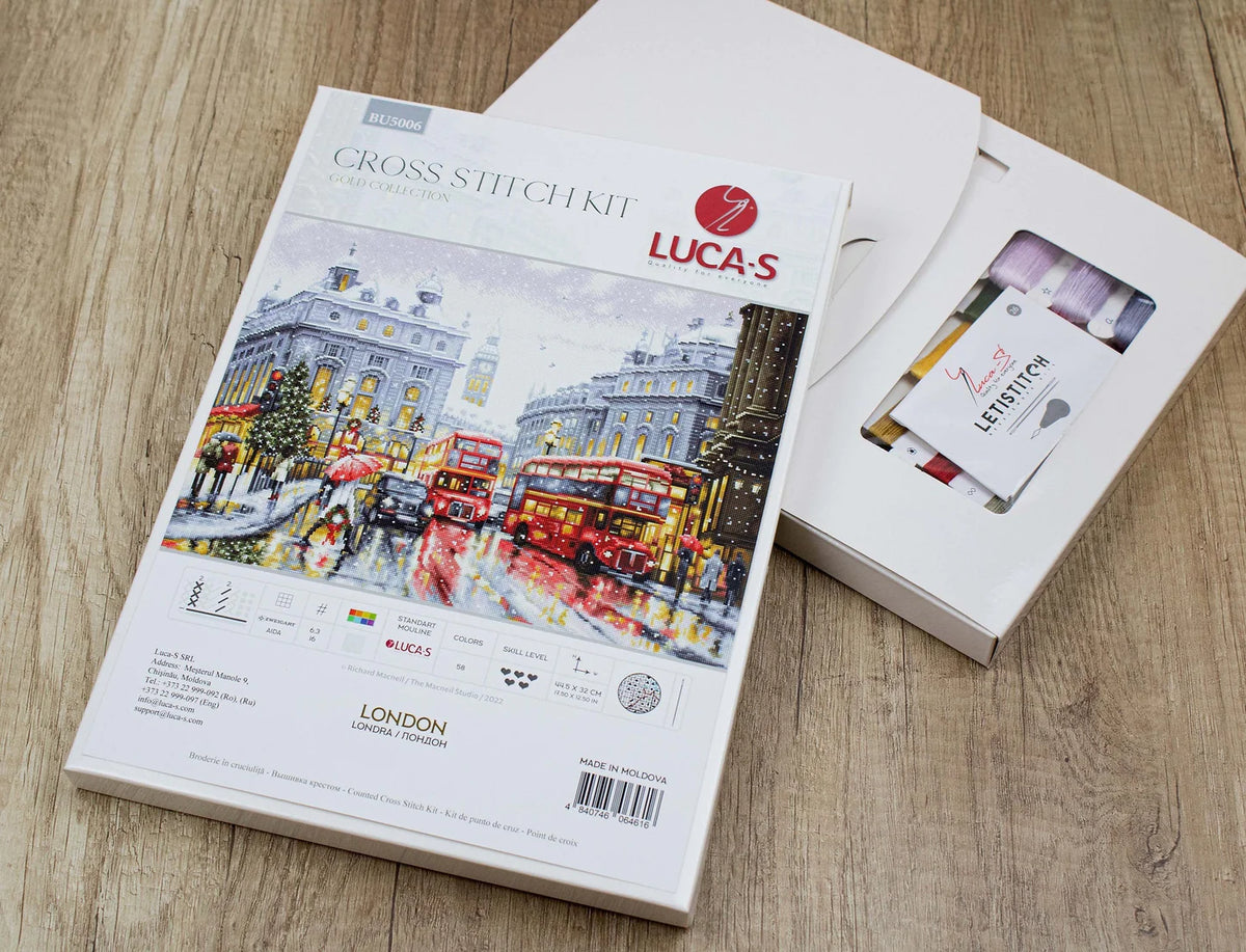 Kreuzstich-Set. London - BU5006 von Luca-S Gold