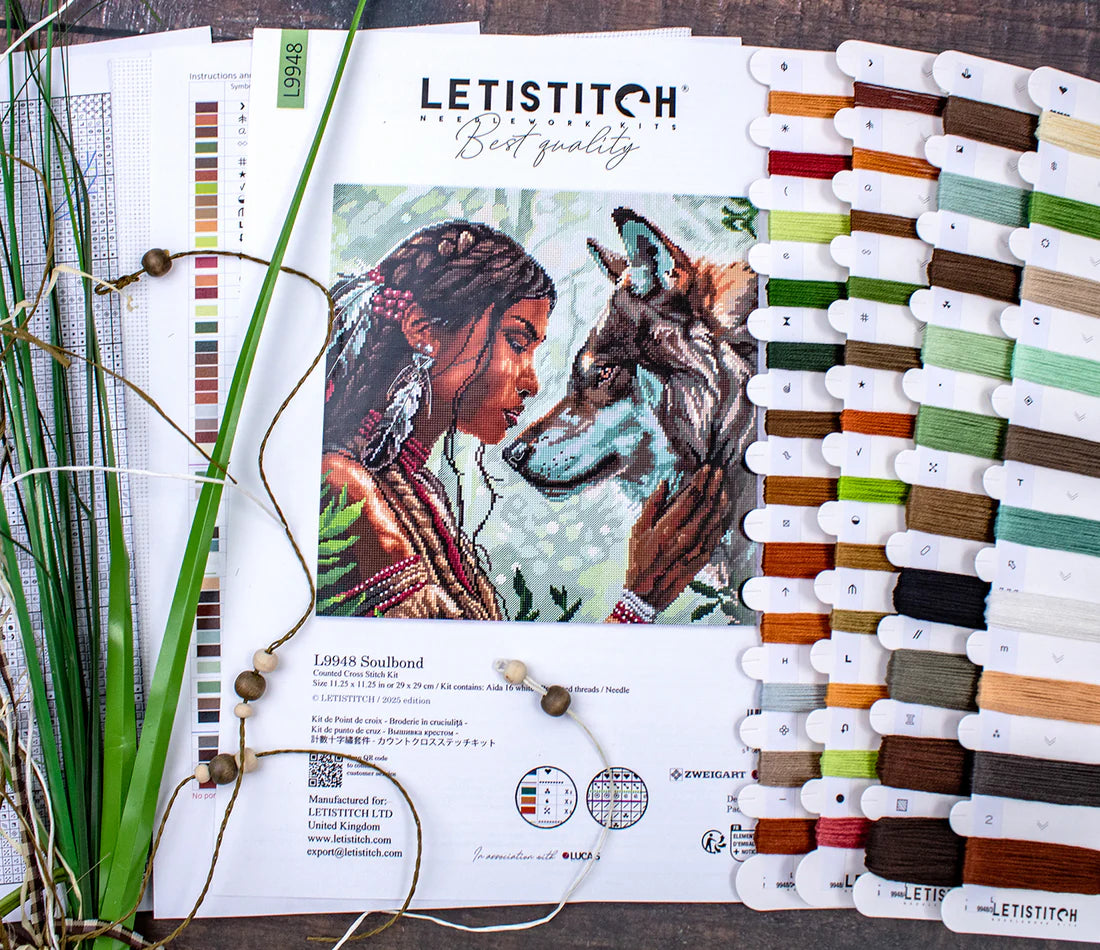 Kit de Punto de Cruz Letistitch L9948 "Vínculo del Alma (Soulbond)" – Figura 29x29 cm