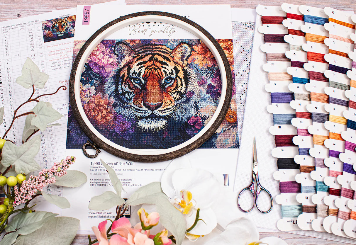 Kit de Punto de Cruz Letistitch - Eyes of the Wild L9957