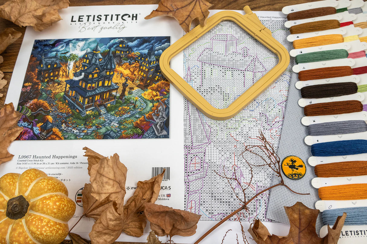 Kit de Punto de Cruz LetiStitch – Haunted Happenings L9967