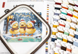 Kit de Punto de Cruz LetiStitch L9968 – Holiday Ducklings (Patitos Navideños)