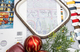 LetiStitch L9982 London Christmas Bus Cross Stitch Kit – Christmas Scene with Red Bus