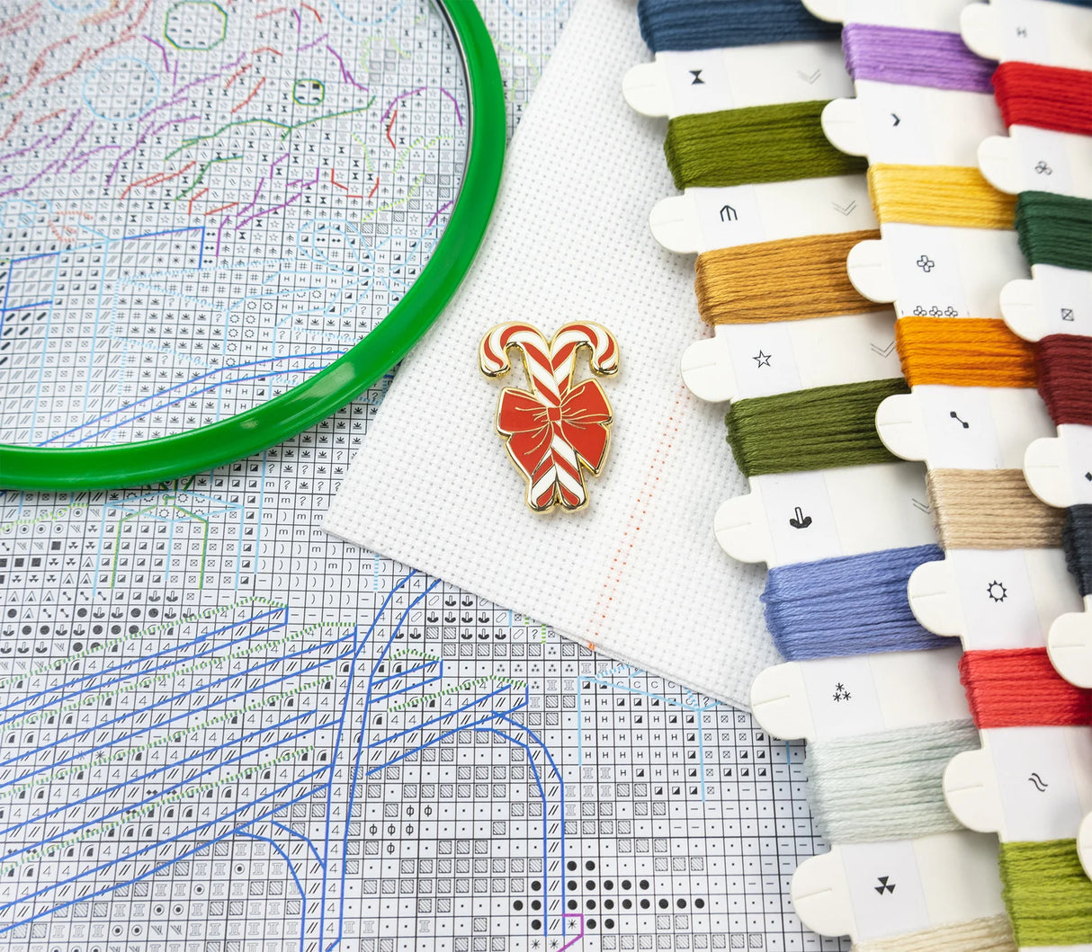 Kit de punto de cruz LetiStitch L9990 Christmas Trailer con caravana navideña