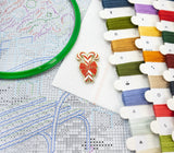 Kit de punto de cruz LetiStitch L9990 Christmas Trailer con caravana navideña