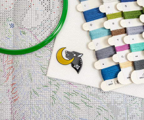Tela, esquema e hilos del kit Letistitch L9995 Spirit of the Wild