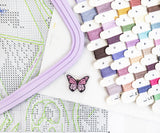 Materiales del kit de punto de cruz Letistitch L9996 Midnight Magic Notes
