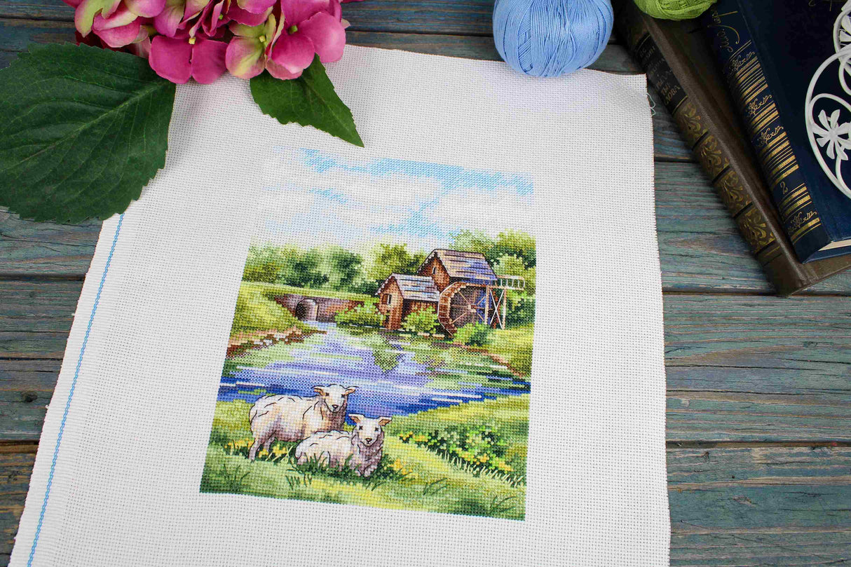 Vieux Moulin – Kit de broderie au point de croix MP Studia SNV-918