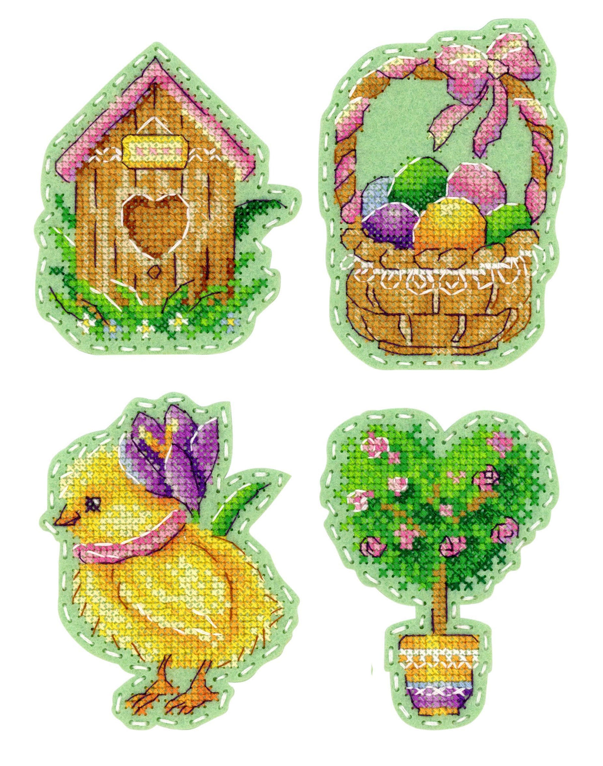 Cross Stitch Kit "Spring Atmosphere. Badges. Magnets" ST-1022 by MP Studia