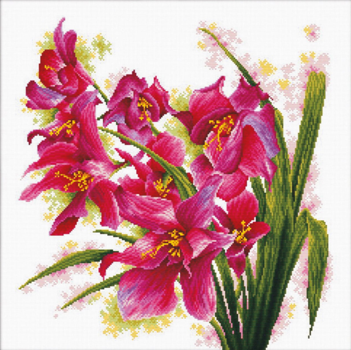 AH-003 Purple Orchid - Cross Stitch Kit - Abris Art