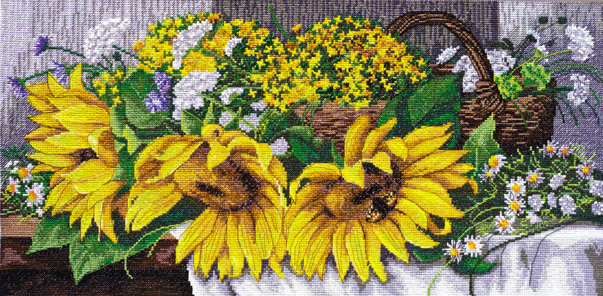 AH-030 Sunflowers - Cross Stitch Kit - Abris Art