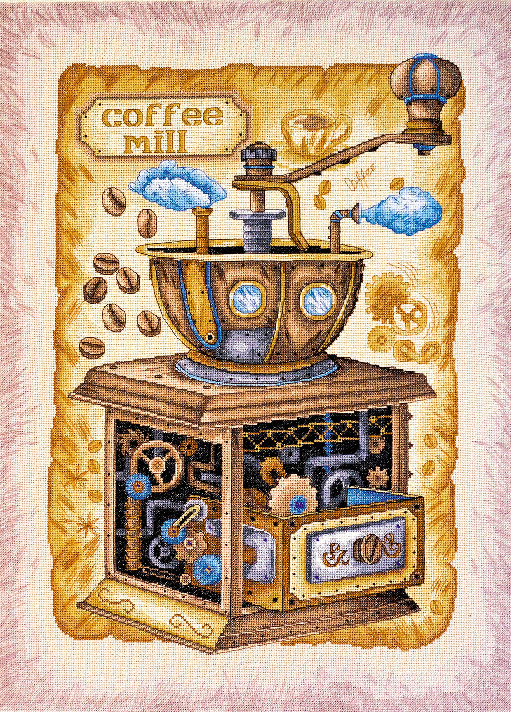 AH-040 Granos de Café - Kit de Punto de Cruz - Abris Art