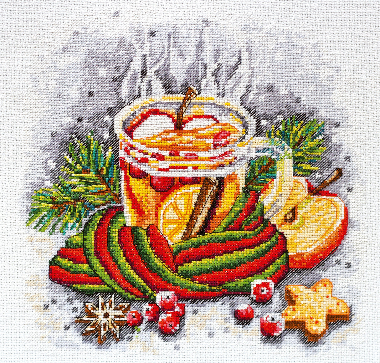 AH-047 A Winter Tea - Cross Stitch Kit - Abris Art