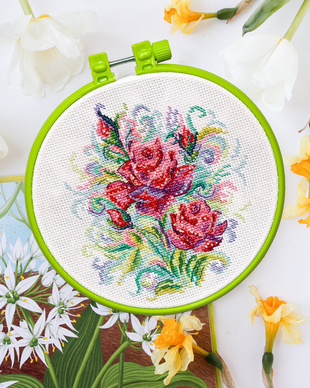 AHM-057 Spring Roses - Cross Stitch Kit - Abris Art