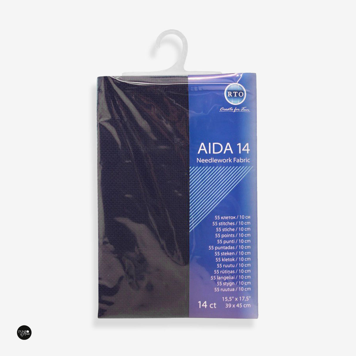 Aida fabric 14 count. / Dark blue - RTO AIDA14-589