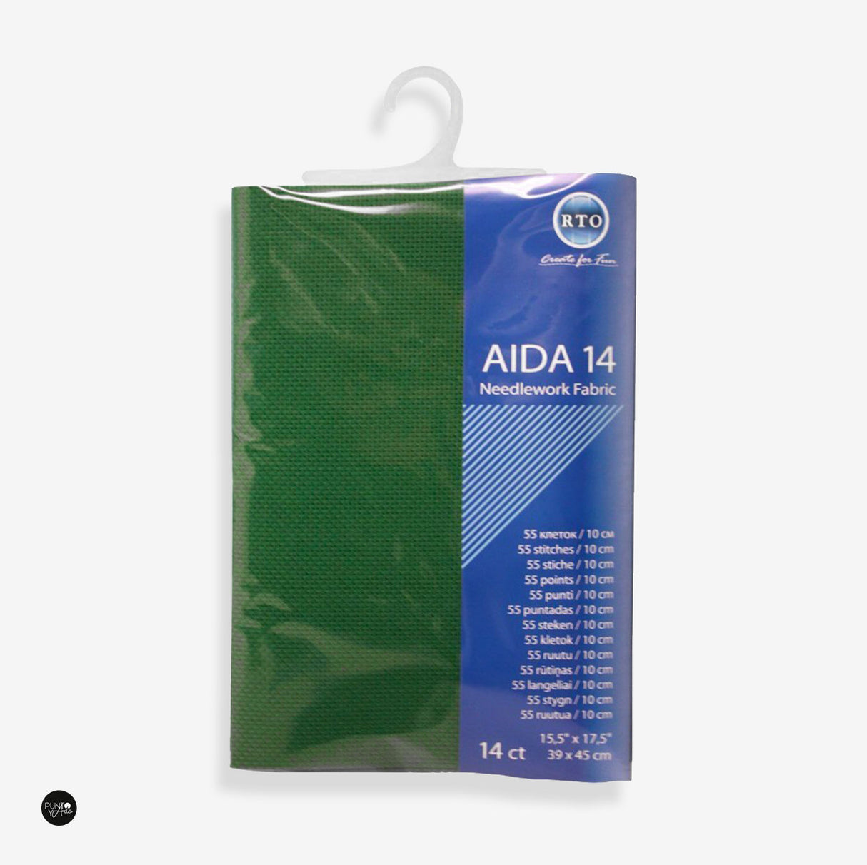 Aida fabric 14 count. / Green - RTO AIDA14-601