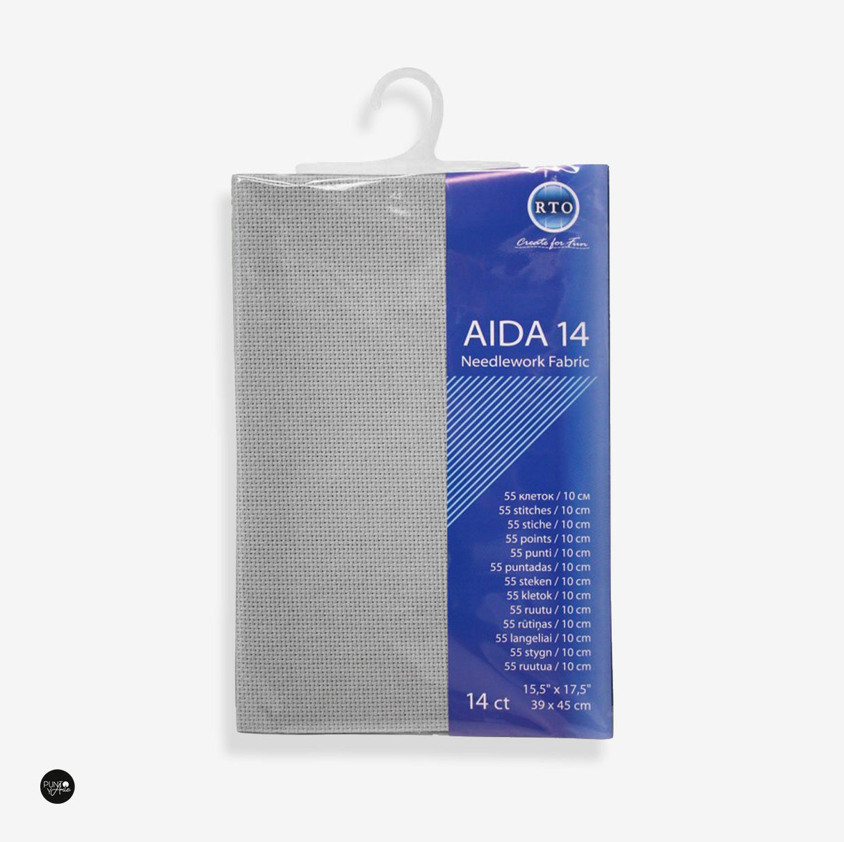 Aida fabric 14 count. / Gray - RTO AIDA14-713