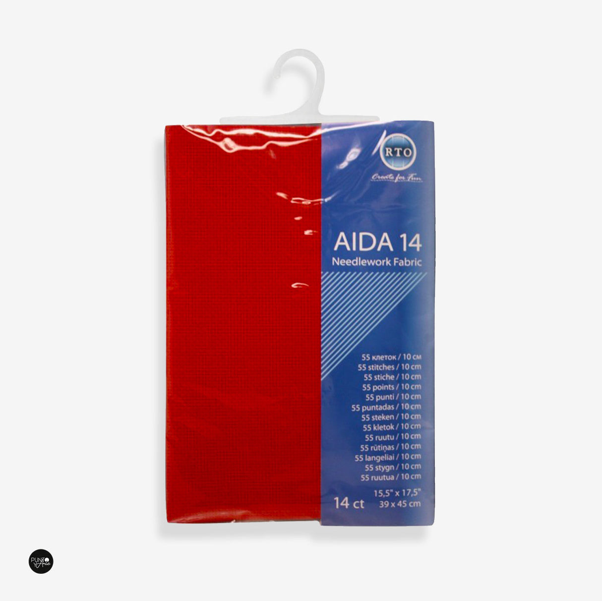 Tela Aida 14 ct. / Rojo - RTO AIDA14-954