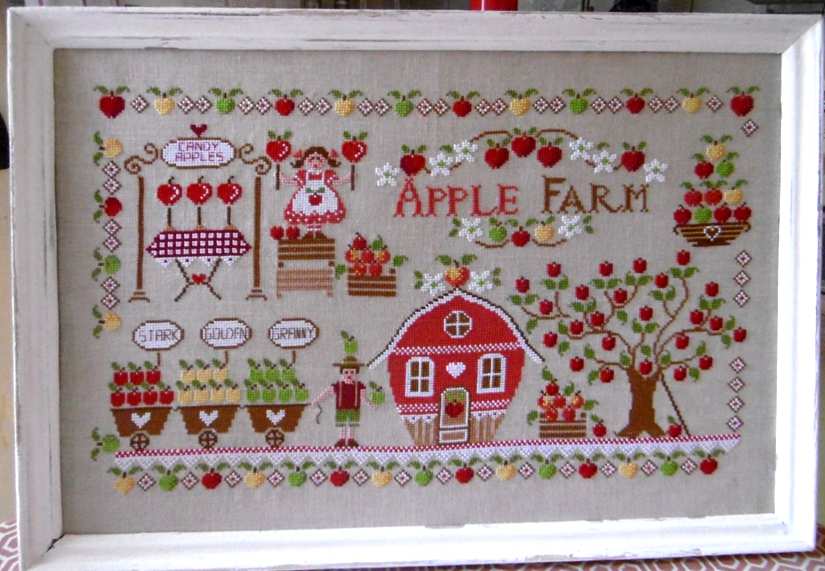Apple Farm - Cuore e Batticuore - Esquema Punto de Cruz