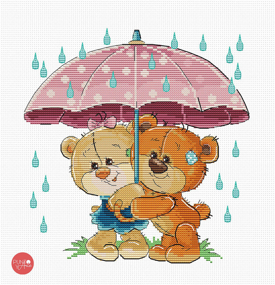 B1178 Unter dem Regenschirm - Luca-S - Kreuzstich-Set