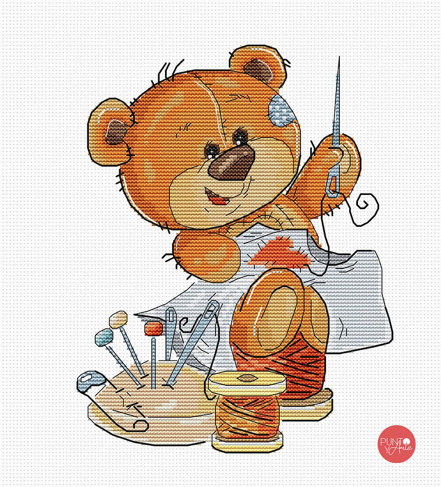 (Discontinued) B1180 Teddy Bear - Luca-S - Cross Stitch Kit