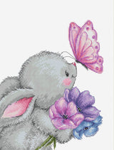 Kit de Punto de Cruz - Rabbit and Butterfly - B1235 Luca-S