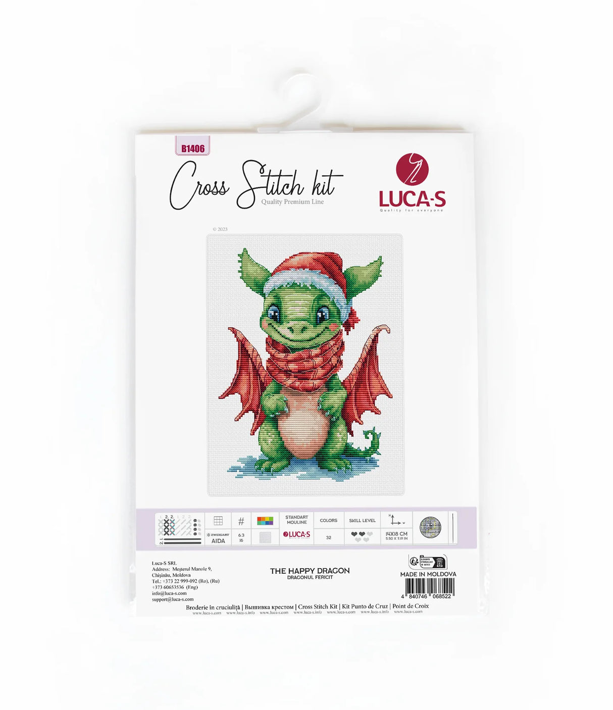 Kit de Punto de Cruz - The Happy Dragon - B1406 Luca-S