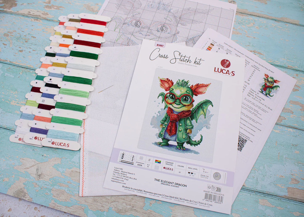 Kit de Punto de Cruz - The Elegant Dragon - B1407 Luca-S