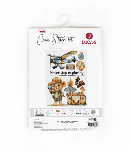 Cross Stitch Kit 'Never Stop Exploring' by Luca-S B1408