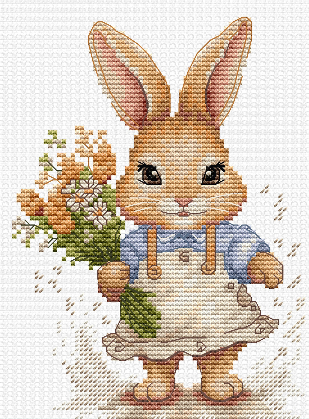 Luca-S Cross Stitch Kit - The Happy Bunny, B1410 
