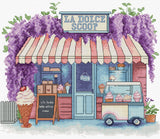 Luca-S B1428 – Ice Cream Scoop | Kit de punto de cruz con heladería veraniega