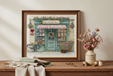 Luca-S B1429 – The Little Gift Shop | Kit de punto de cruz con tienda de regalos romántica