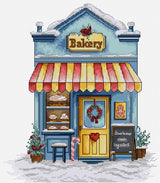 Luca-S B1430 – Bakery | Kit de punto de cruz con panadería navideña