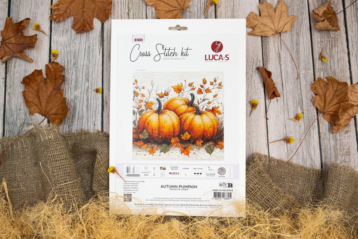 Kit de Punto de Cruz Luca-S - Autumn Pumpkin B1434