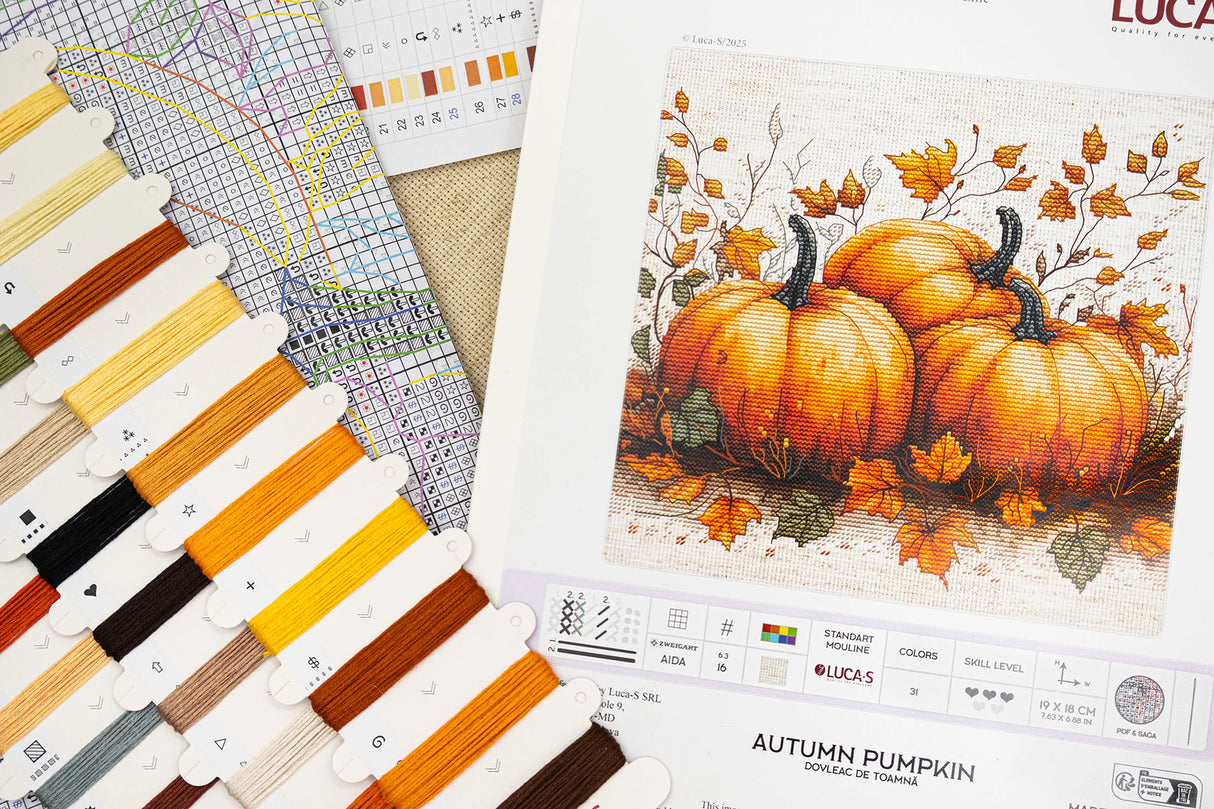 Kit de Punto de Cruz Luca-S - Autumn Pumpkin B1434