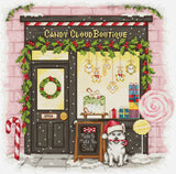 Kit de punto de cruz Luca-S B1447 Candy Cloud Boutique - tienda navideña de dulces