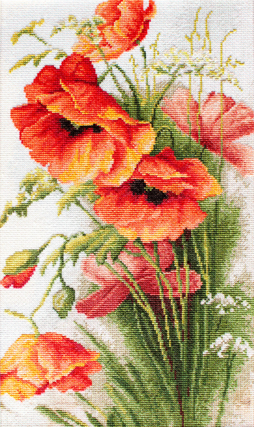 B213 Poppies - Luca-S Cross Stitch Kit