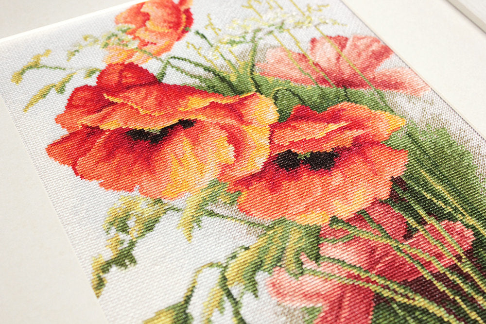 B213 Poppies - Luca-S Cross Stitch Kit