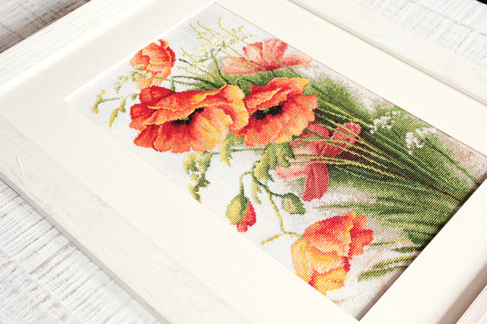 B213 Poppies - Luca-S Cross Stitch Kit