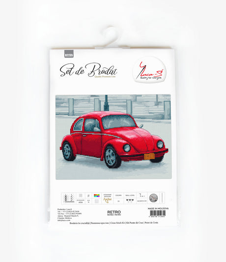 (Descatalogado) B2235 Retro Car - Kit de Punto de Cruz Luca-S