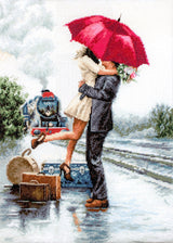 Cross Stitch Kit "Couple at the Train Station" by Luca-S B2369