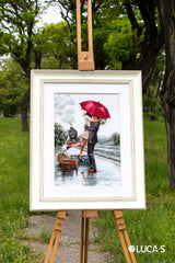 Cross Stitch Kit "Couple at the Train Station" by Luca-S B2369