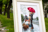 Cross Stitch Kit "Couple at the Train Station" by Luca-S B2369